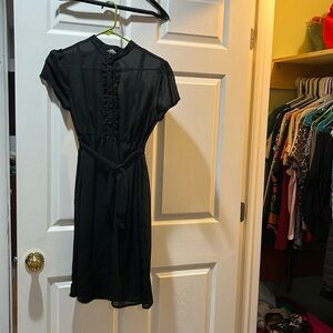 Womens black SS dress by Merona. Size small. Very sheer with black sheath under